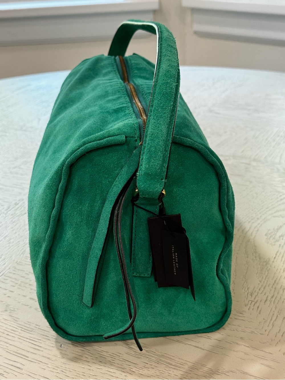 Banana Republic Emerald Green Suede Shoulder Bag